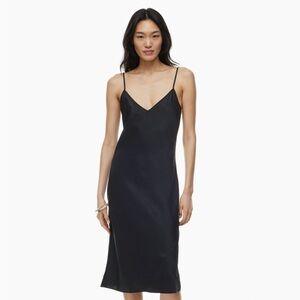 COPY - Aritzia Black Satin Slip Dress